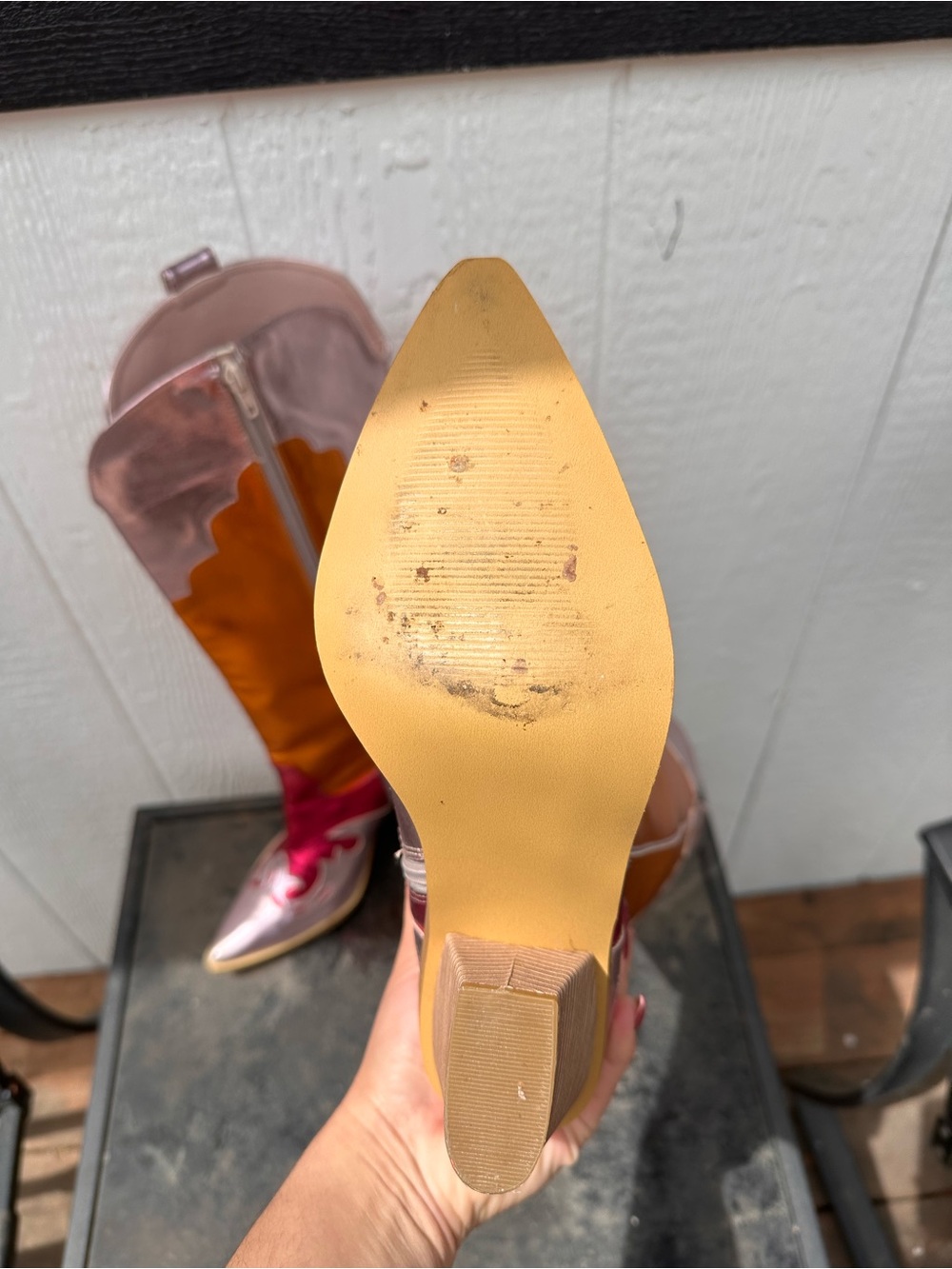 โจ Metallic Cowboy Boots - Picture 3 of 4
